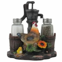 Cheapest ๐ DWK Corp. Old Fashioned Water Pump Glass Salt And Pepper Shaker Setsculptures And Statues ๐