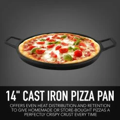 Cheapest 👍 Permasteel, Inc Kenmore 14 Inch Cast Iron Pizza Pan In Black ✨ -kitchen tools Sales 1261b5e9008098cf 7156 w800 h800 b0 p0