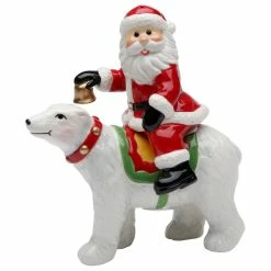 New ๐ฅ Cosmos Gifts Corp. Santa Riding On Polar Bear Salt And Pepper Shaker ๐