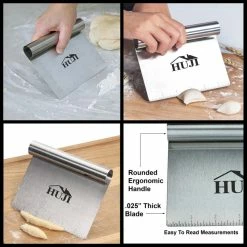 New 🎁 Huji Stainless Steel Dough Cutter Scraper 😍 -kitchen tools Sales 2e6156f2011c2da4 6238 w800 h800 b0 p0