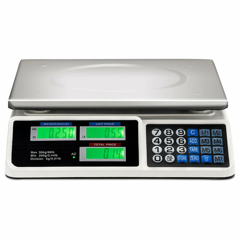 Hot Sale ๐ Costway 66Lbs Digital Weight Scale Price Computing Retail Count Scale Food Meat Scales ๐ 3 Hot Sale ๐ Costway 66Lbs Digital Weight Scale Price Computing Retail Count Scale Food Meat Scales ๐