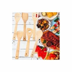 Discount ⭐ Huji 6-Piece Bamboo Wooden Kitchen Cooking Utensils Set 🌟 -kitchen tools Sales 58713c76012d4d63 6217 w800 h800 b0 p0