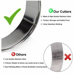 Best deal 🥰 Huji 11-Piece Stainless Steel Professional Round Pastry Cookie Dough Cutter Set 🔥 -kitchen tools Sales 6ca15ce600cba0f5 3721 w800 h800 b1 p0