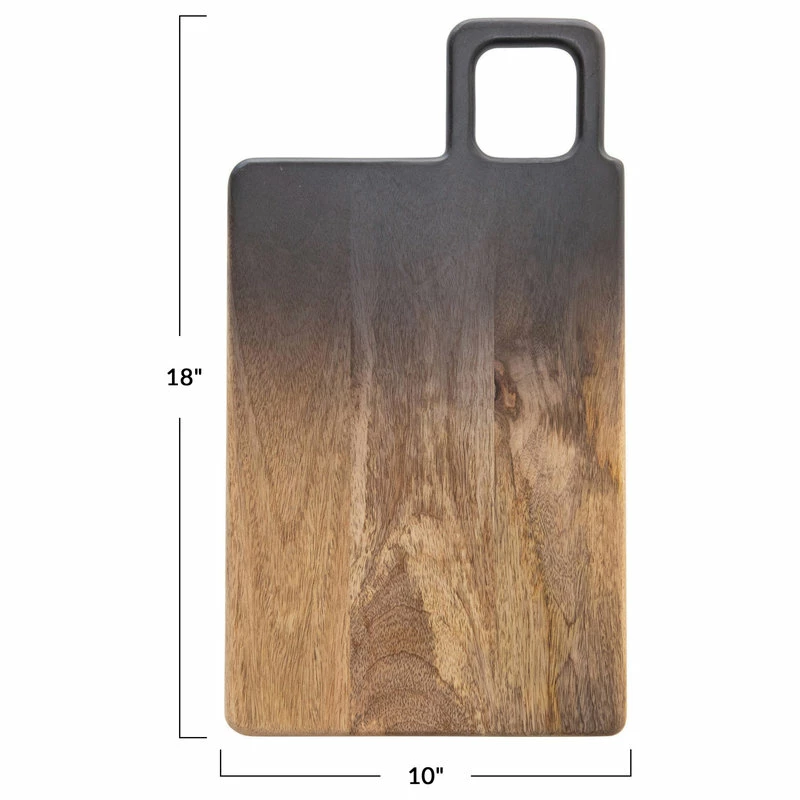 Cheap 🎁 BLOOMINGVILLE Mango Wood Cheese/Cutting Board With Handle, Black/Natural Ombre 😍 4 Cheap 🎁 BLOOMINGVILLE Mango Wood Cheese/Cutting Board With Handle, Black/Natural Ombre 😍 - Image 2