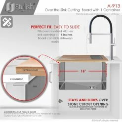Promo 😉 Stylish Over The Sink Serving Board With 1 Container A-913 😀 17 Promo 😉 Stylish Over The Sink Serving Board With 1 Container A-913 😀 -kitchen tools Sales 86b1f80c0f442cf4 9928 w800 h800 b0 p0