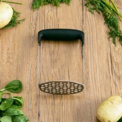 New 🔔 HOME BASICS Stainless Steel Potato Masher, Silver 💯 5 New 🔔 HOME BASICS Stainless Steel Potato Masher, Silver 💯 -kitchen tools Sales 8c11f10d0cd08990 9598 w800 h800 b0 p0