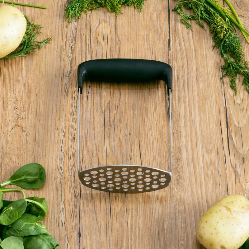 New 🔔 HOME BASICS Stainless Steel Potato Masher, Silver 💯 4 New 🔔 HOME BASICS Stainless Steel Potato Masher, Silver 💯 - Image 2