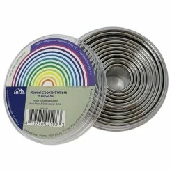 Best deal ๐ฅฐ Huji 11-Piece Stainless Steel Professional Round Pastry Cookie Dough Cutter Set ๐ฅ