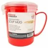 Buy 🎉 HOME BASICS Plastic Microwaveable Soup Mug, Red/Clear, 24 Oz 👏 -kitchen tools Sales a291f7cb0cd1b000 2089 w800 h800 b1 p0