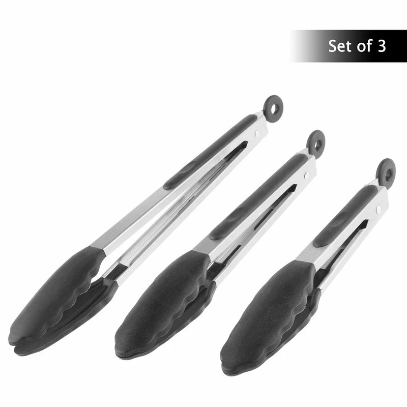 Best Pirce ๐ Classic Cuisine 3-Piece Set, Kitchen Tongs, Stainless Steel, Non-Stick Silicone Tips ๐ 4 Best Pirce ๐ Classic Cuisine 3-Piece Set, Kitchen Tongs, Stainless Steel, Non-Stick Silicone Tips ๐ - Image 2