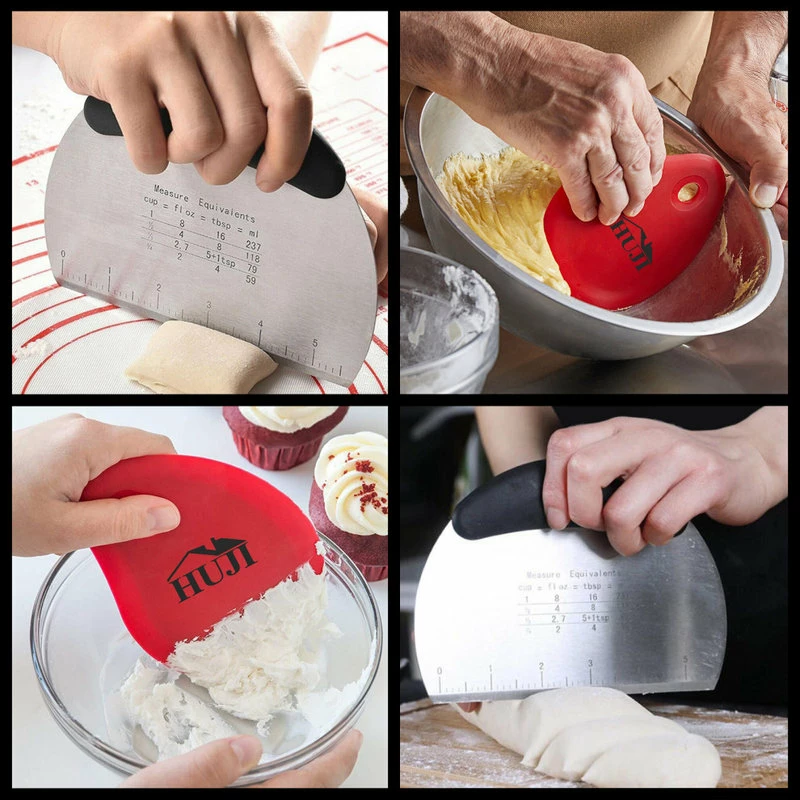 Buy ๐งจ Huji 2-Piece Stainless Steel Dough Cutter And Scilione Scraper ๐ 7 Buy ๐งจ Huji 2-Piece Stainless Steel Dough Cutter And Scilione Scraper ๐ - Image 5