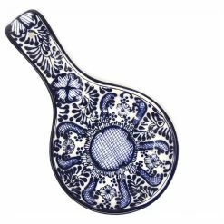 Best Pirce 👏 Global Crafts Encantada Handmade Spoon Rest, Blue Flower 🤩 -kitchen tools Sales b381c08d0d938d43 9230 w800 h800 b1 p0