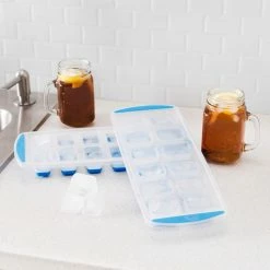 Best Pirce 🧨 HOME BASICS Square Plastic Pop-Out Ice Cube Trays, Set Of 2, Blue 👏 -kitchen tools Sales c82189fc0cd0899e 9494 w800 h800 b0 p0