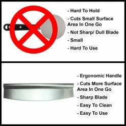 Coupon 👏 HUJI Heavy Duty Non-Stick Stainless Steel Pizza Cutter - 14" Rocker Style ✔️ -kitchen tools Sales d0111501012029df 0823 w800 h800 b0 p0