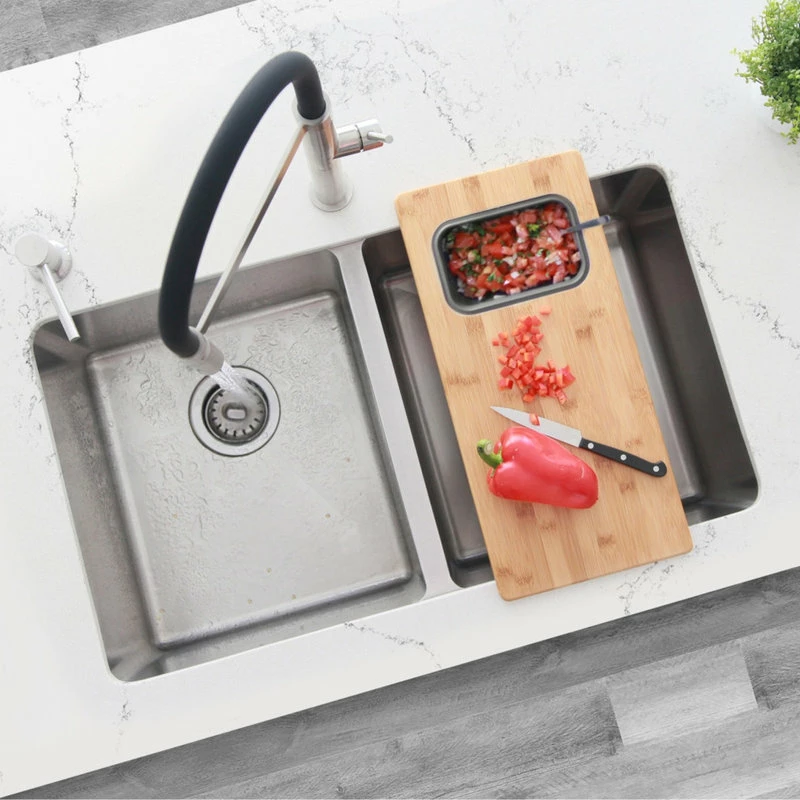 Promo 😉 Stylish Over The Sink Serving Board With 1 Container A-913 😀 4 Promo 😉 Stylish Over The Sink Serving Board With 1 Container A-913 😀 - Image 2