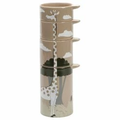 Outlet ✨ WHAT ON EARTH Stacking Giraffe Measuring Cups - Set Of Four - Glazed Ceramic ⌛