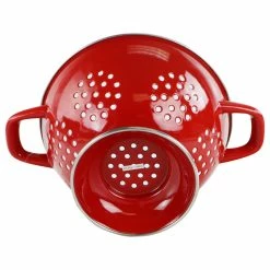 Hot Sale 🧨 Reston Lloyd/Calypso Basics 1.5-Quart Heavy Enamel On Steel Colander, Red 😍 -kitchen tools Sales ea11c91e0d3220f6 1496 w800 h800 b1 p0