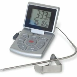 New 🔔 CDN Combo Probe Thermometer With Timer And Clock, Silver 🧨