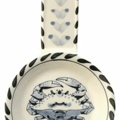 Cheapest 😉 Blue Crab Kitchen Stove Or Counter Spoon Rest Stoneware ✨