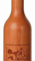 Best deal 🛒 NapaView Engraved Wine Bottle Shaped Pepper Grinder, Cherry Wood, Chateau Bordeaux 🔥