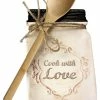 Promo 🔥 Young's Cook With Love Ceramic Kitchen Canning Jar Shaped Spoon Holder With WoodenSpoon 🤩 1 Promo 🔥 Young's Cook With Love Ceramic Kitchen Canning Jar Shaped Spoon Holder With WoodenSpoon 🤩 -kitchen tools Sales home design 188