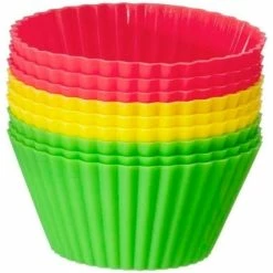 Best deal 🛒 Chef LeBon Red Light, Green Light Silicone Baking Cups, Set Of 18 ⌛