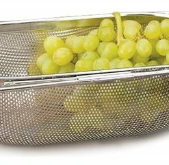 Discount ✔️ RSVP Endurance Stainless Steel Precision Pierced In-Sink Drainer 🛒