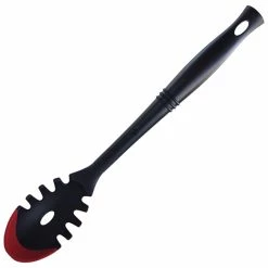 Promo 👏 Le Creuset Revolution Bi-Material Cerise Cherry Silicone 13.5 Inch Pasta Spoon 🌟