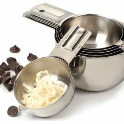 Hot Sale 😍 RSVP Endurance Stainless Steel 6 Piece Nesting Measuring Cup Set 🎉