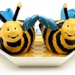Budget 🤩 Cosmos Gifts Corp. Bee Hive Salt And Pepper Shakers With Plate, Set Of 2 😉